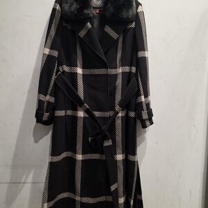 Vince Camuto Black Faux Fur Jacket